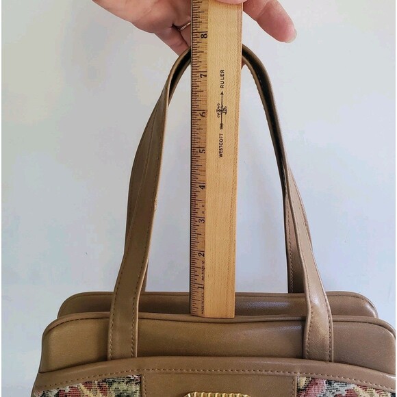 Vtg Ambassador Tapestry Shoulder Purse Boho Carpet Hand Bag Cottage/ Granny Core - Picture 9 of 16